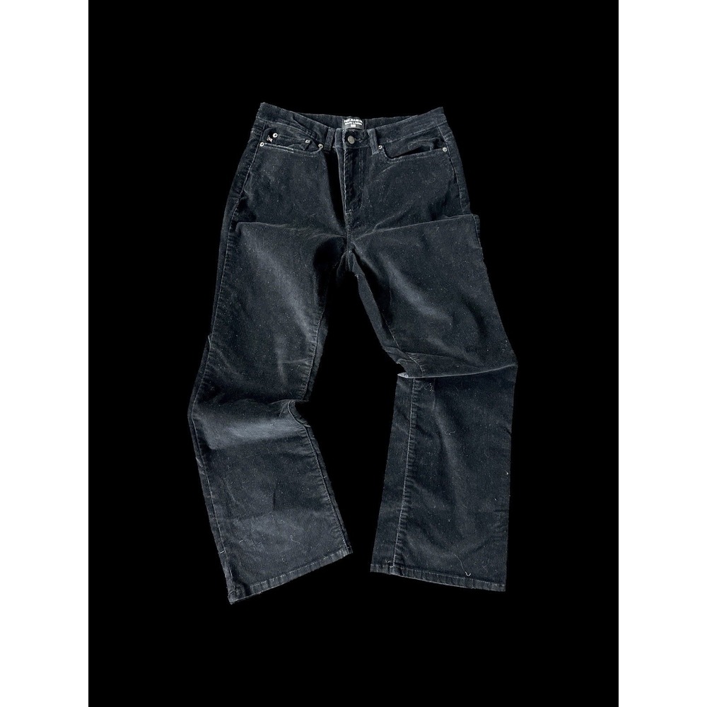 Polo Jeans Ralph Lauren Women's Corduroy Pants Sz 12 Relaxed‎ Black 31.5W